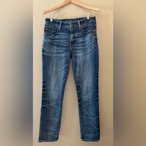American Eagle Outfitters Men’s Airflex + Dark Wash Distressed Slim Jeans 31x30